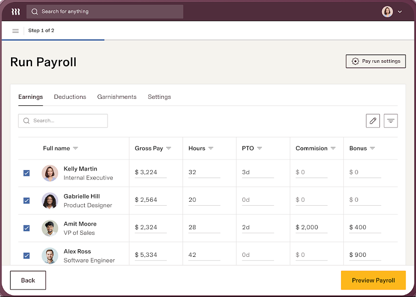 Managing payroll with Rippling. Source: Rippling